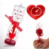 Eğlenceli Kırmızı Aşk Ölçer 17 cm Cam Tasarım