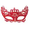 Maske Kırmızı Renk Dantel Örgü İşlemeli Parti si Model 2