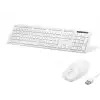 Ergonomik Beyaz Klavye ve Mouse Seti - Kablolu USB