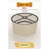 Şık Krem Lambader Başlığı 35 cm E27 Duy Uyumlu