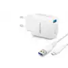 Adaptör Micro Usb Qc 3.0 Hızlı Şarj Seti 18W 3.4A Usb lü Beyaz
