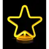 Estetik Neon Yıldız Gece Lambası Pil ve USB Uyumlu