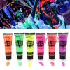 6 Adet Neonlu Glow Parti Yüz Boyası 6 Renk