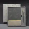 Şık Defter Kalem Seti Gri Desenli 1 Adet