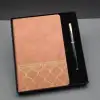 Şık Premium Hediye Seti Termo Deri Defter ve Metal Kalem