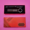 17 Cm Metal Kalem Siyah Touchpen Ve Anahtarlık