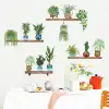 Canlı Tropikal Bitkiler Duvar Stickerı 90 cm x 35 cm 10 Adet