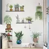 Eşsiz Tropikal Bitkiler Duvar Stickerı 90 cm x 35 cm 9 Adet