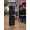 Yüksek Hızlı USB Çoğaltıcı 7 Portlu Kompakt Tasarım
