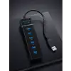 Yüksek Hızlı USB Çoğaltıcı 7 Portlu Kompakt Tasarım