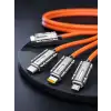 Hızlı Şarj Kablosu 3ü 1 Arada USB Type-C Lightning Micro USB