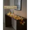 Dekoratif Gümüş Yaprak LED Işık 1 Adet