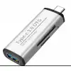 Kompakt Type-C Kart Okuyucu ve USB Hub 2 Adet USB 3.0 Port