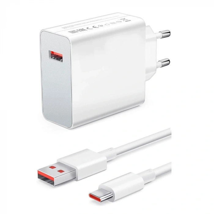 120Watt Turbo 1 x USB-A 1 Mt A to C Kablolu Duvar Şarj Aleti AC109