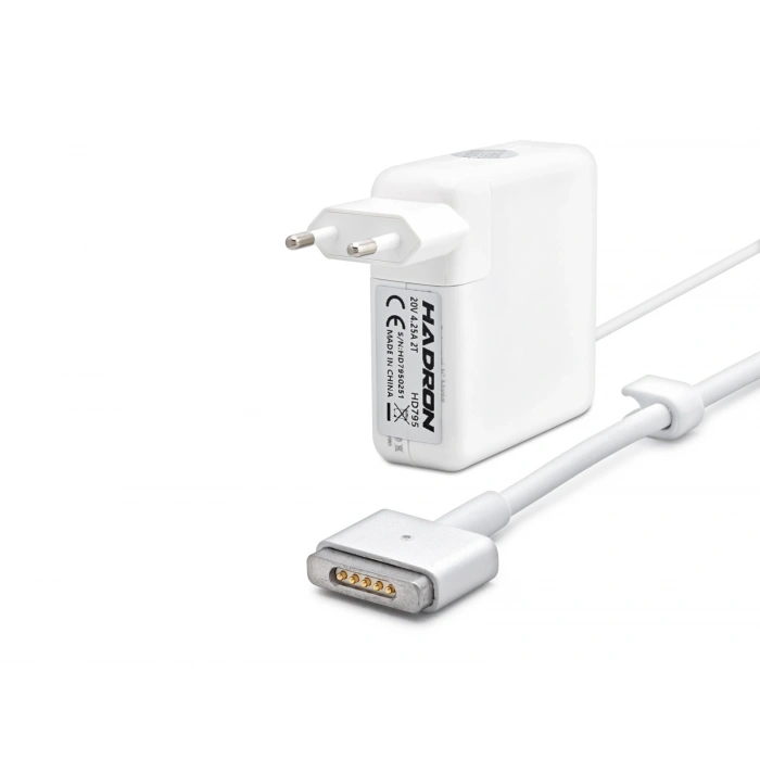 20V 4.25A 85W Laptop Adaptörü - T Tip - Macbook Uyumlu - Beyaz HD795