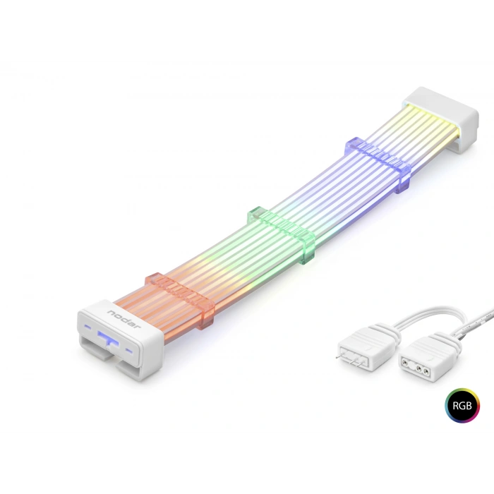 2X8 Pin Argb Pcie Gpu Güç Uzatma Kablosu Bükülebilir 2 Mm 108 Led Beyaz ND2813W