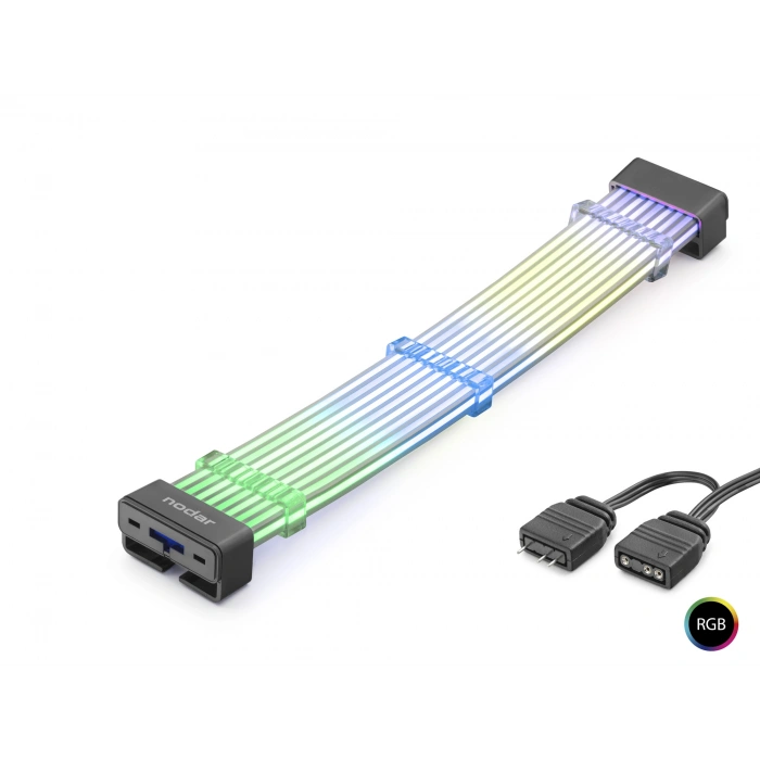 2X8 Pin Argb Pcie Gpu Güç Uzatma Kablosu Bükülebilir 2 Mm 108 Led Siyah ND2813B