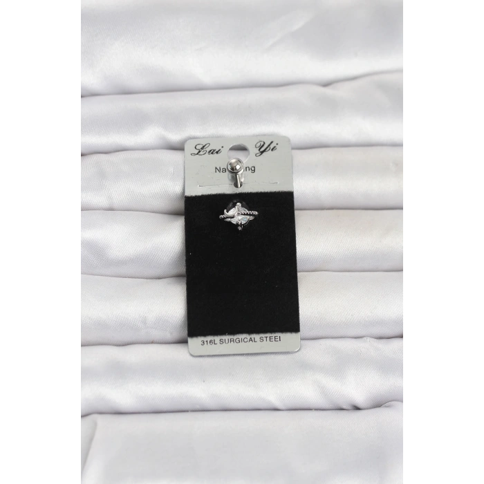 316L Cerrahi Çelik Zirkon Taşlı Göbek Piercing TJ-PR1385