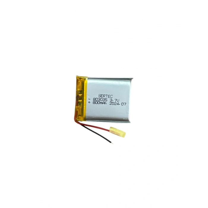803035 3.7V 800 MAh Li-Polymer Pil (Devreli/1.5A)