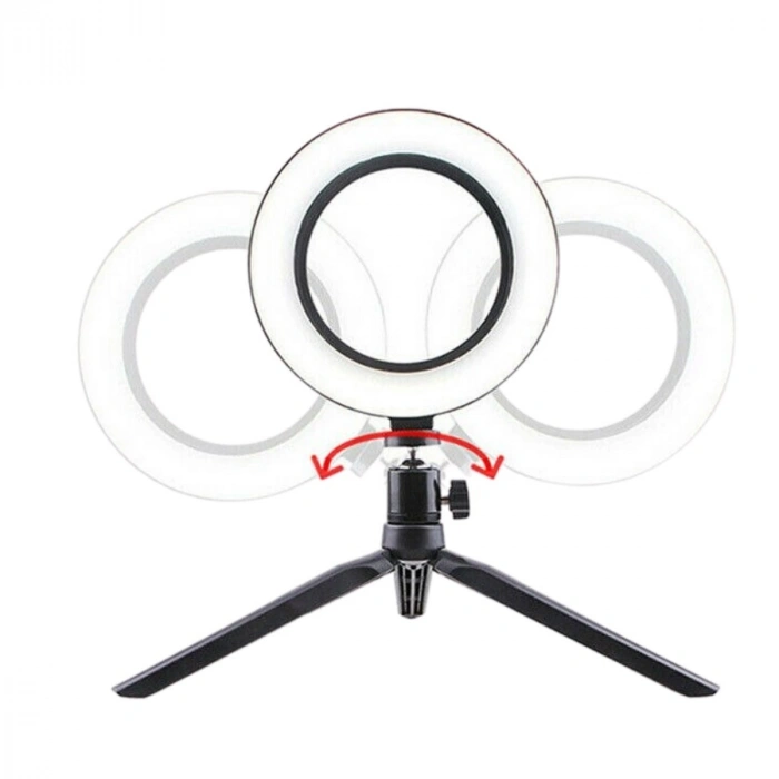 Tripod LED Halk 20cm 8inç Youtube Instagram Tiktok Selfie Stüdyo Video Fotoğraf Ring Light