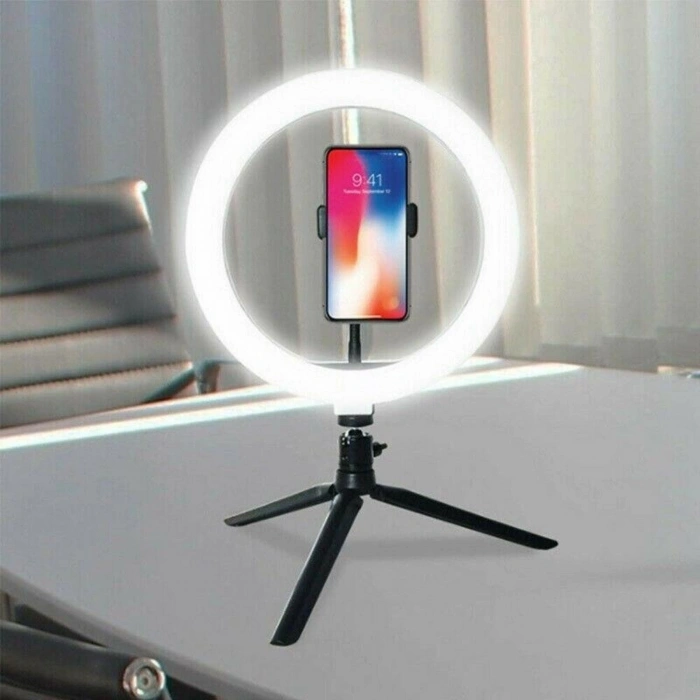 Tripod LED Halk 20cm 8inç Youtube Instagram Tiktok Selfie Stüdyo Video Fotoğraf Ring Light