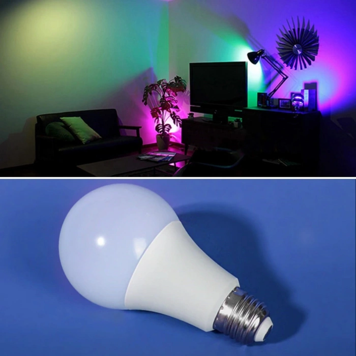 Seçenekli LED Ampul 9w Uzaktan Kumandalı 15 Farklı Renk