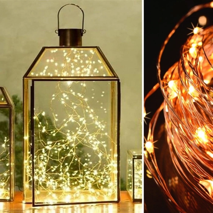 LED Işık Zinciri 3 Metre Bakır Tel Dekor Amaçlı Aydınlatma Günışığı