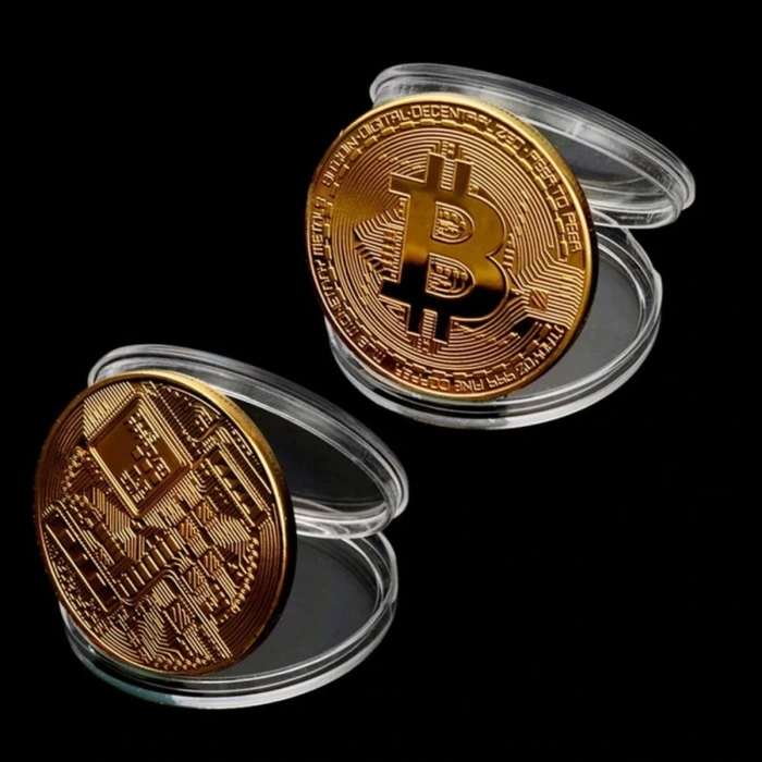 Hediye Sikke Para Bitcoin Madeni Hatıra Parası Madeni Bitcoin
