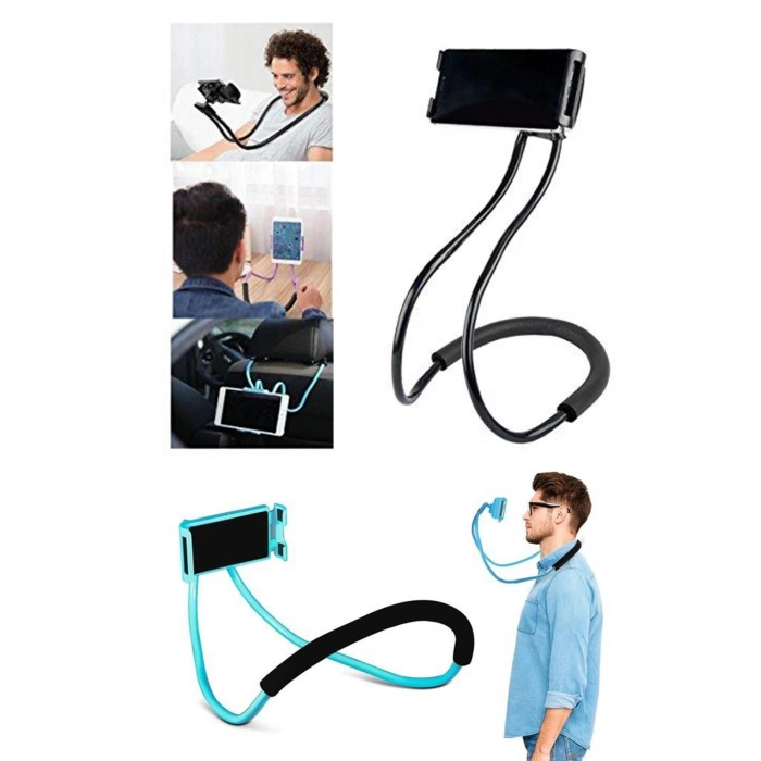Telefonu Tutucu Stand Boyuna Asılan Ergonomik 360 Derece Cep