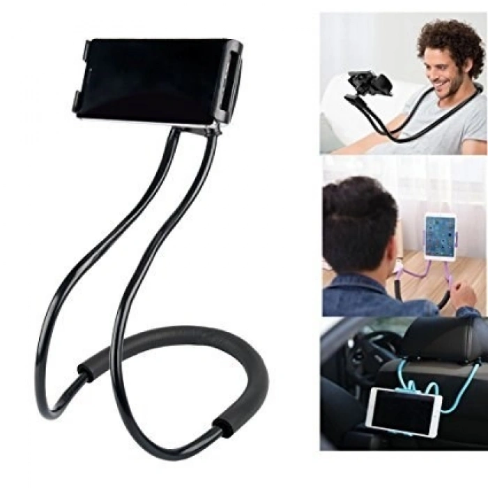 Telefonu Tutucu Stand Boyuna Asılan Ergonomik 360 Derece Cep