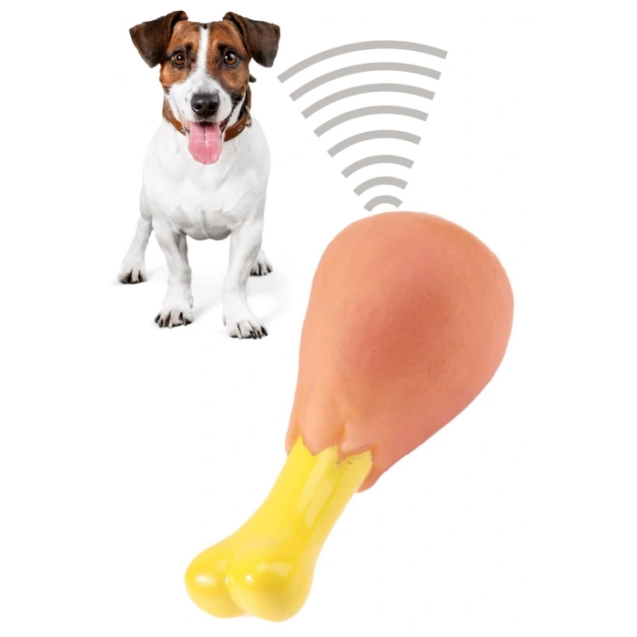 Köpekler İçin Tavuk Budu Şeklinde Çiğneme Oyuncağı