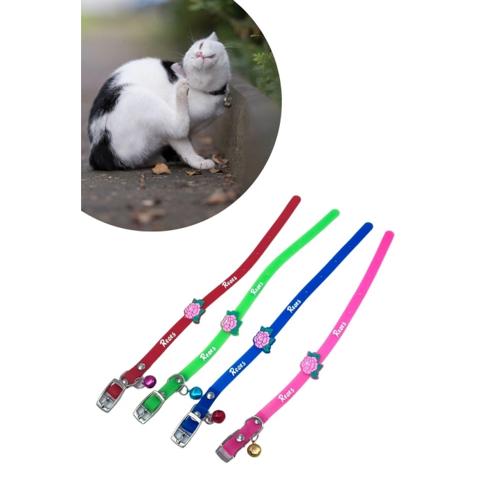 Köpek Boyun Tasması Çıngıraklı Zilli Slikon Kedi Renkli