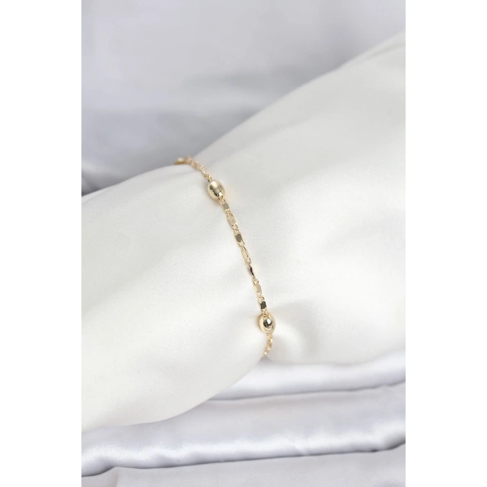 CM 14K Gold Renk Damla Topçuk Model Kadın Bileklik TJ-BB8284