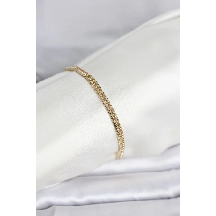 CM 14K Gold Renk Zincir Model Kadın Bileklik TJ-BB8285