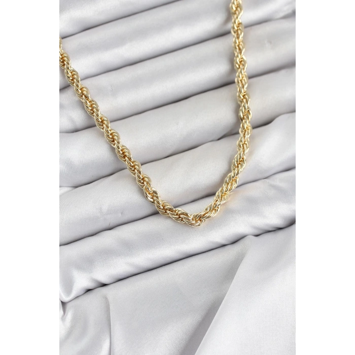 CM Burgu Model Gold Renk Pirinç 60 cm Kadın Kolye TJ-BKO11127