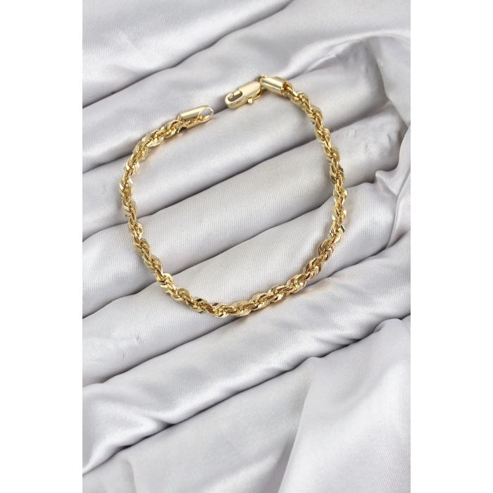 CM Singapur Model Zincir Gold Renk Kadın Bileklik TJ-BB8596