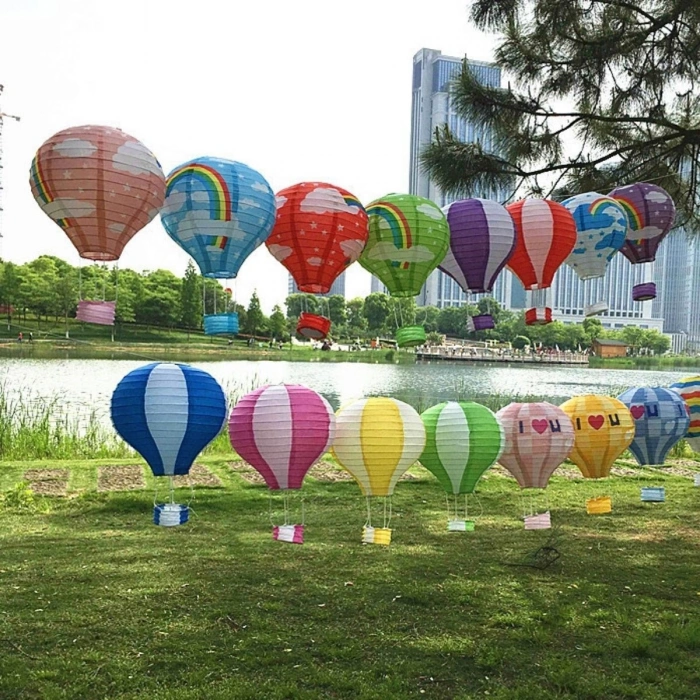 Dilek Feneri Dekor Amaçlı Kağıt Balonu Uçan Balon Renkli