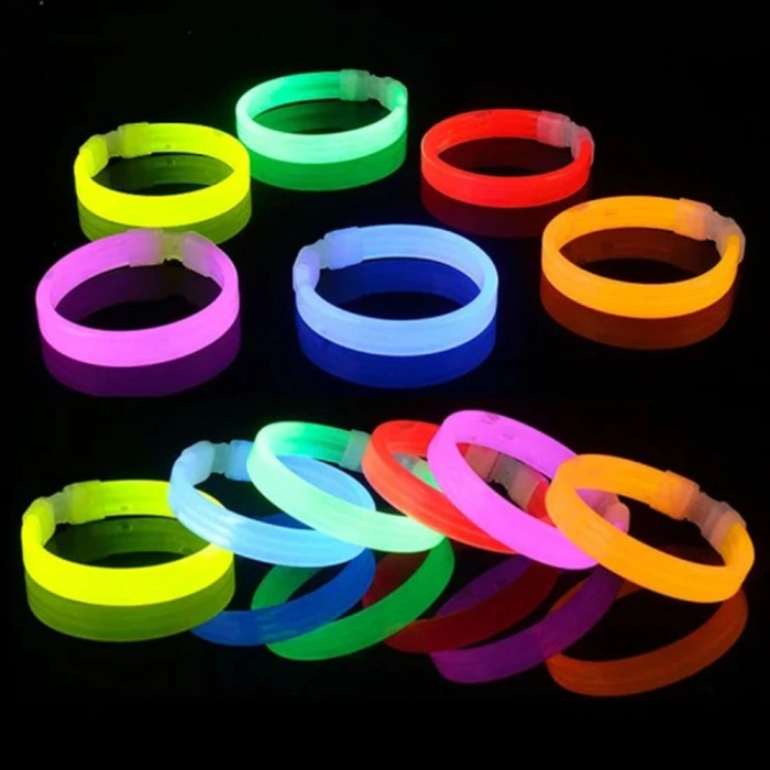 Glow Kalın Bileklik 12’li Set | Baskıya Uygun Renkli Model