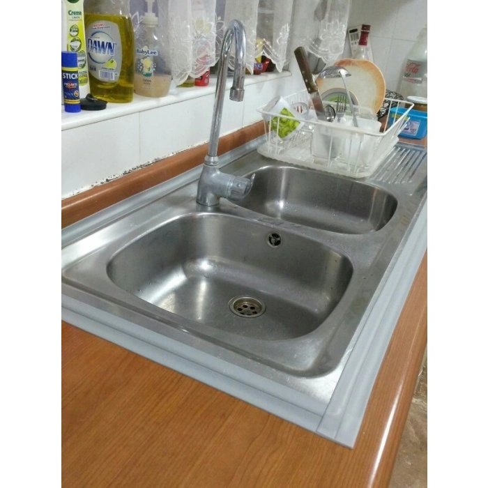 Şerit Bant Su Sızdırmaz Banyo Mutfak Lavabo Küvet İzolasyon Gri