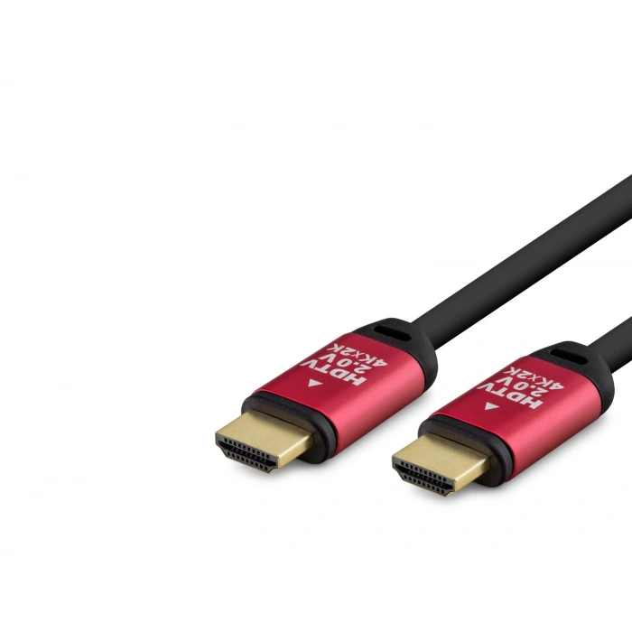 Hdmi 2.0 Kablo 4K Uhd Od 8.0 Mm 3 M - Siyah Kırmızı HDX2038