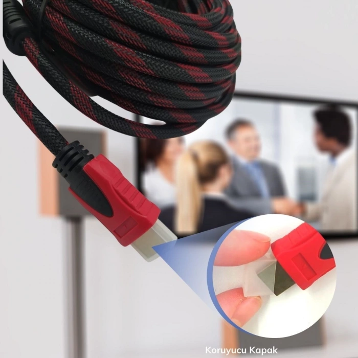 Görüntü Aktarma Kablosu HDMI Kablosu HDTV Bilgisayar Uydu Görüntü Ses Full HD Sargılı