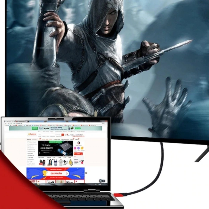 Görüntü Aktarma Kablosu HDMI Kablosu HDTV Bilgisayar Uydu Görüntü Ses Full HD Sargılı