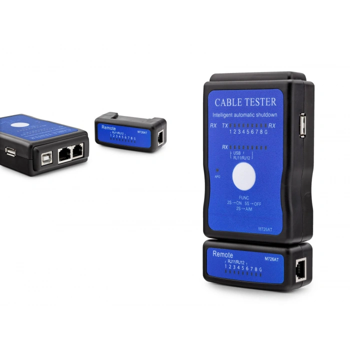 Kablo Test Cihazı RJ11 RJ45 RJ12 USB Siyah HDX6512