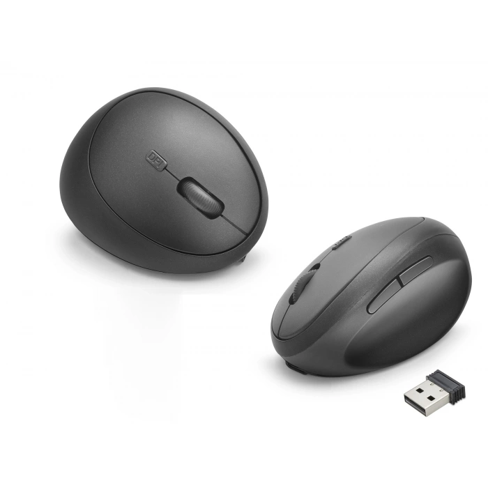 Kablosuz Ergonomik Dikey Mouse Dual Mod 3200 Dpi 6 Tuş Bilek Dostu - Siyah ND1210