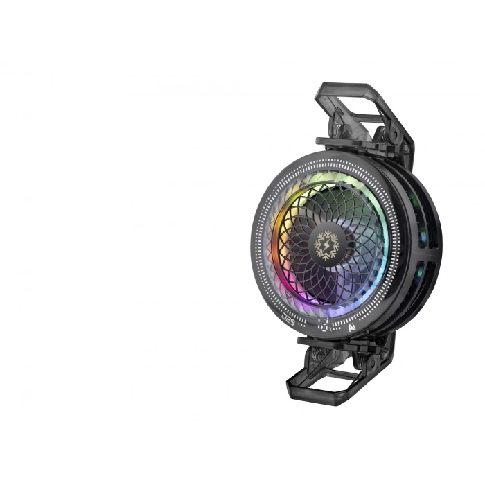 Klipsli Telefon Soğutucu Fan Rgb Isı Göstergeli Siyah TH29