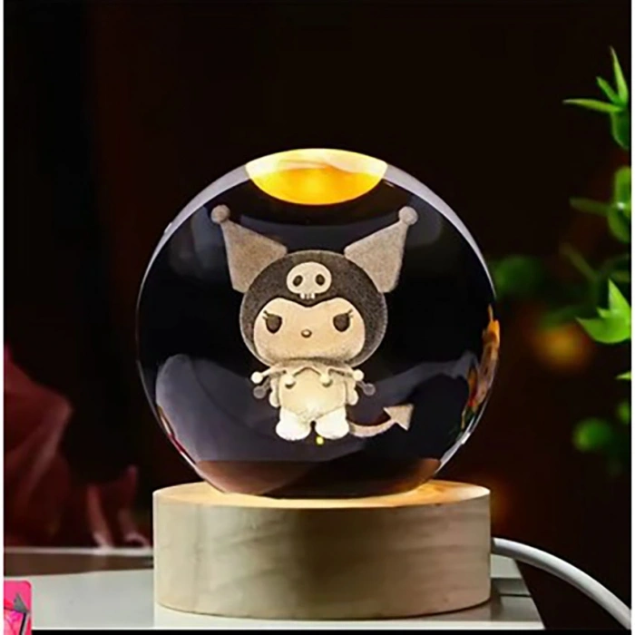Kuromi Işıklı Cam Küre Cap 6 Cm Kod 63