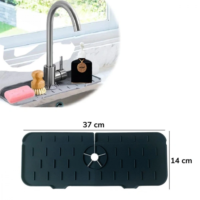 Mutfak Kullanımı İçin Lavabo İçin Sapı Damlama Tutucu Silikon Esnek Mat Musluk Raf Mutfak Tezgahı Sıçrama Koruma