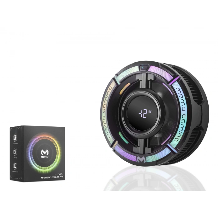 Manyetik Telefon Soğutucu Fan 15W Rgb Dijital Ekranlı Siyah CX15