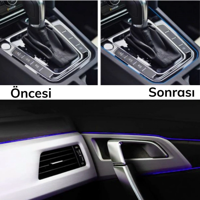 Şerit Bant 5 Metre Araba OtoTrim Dekorasyon Şeridi Kauçuk Elastik Pratik Montaj Mavi