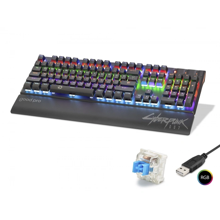 Mekanik Klavye Blue Switch Bilek Destekli Rgb - Siyah G525XB